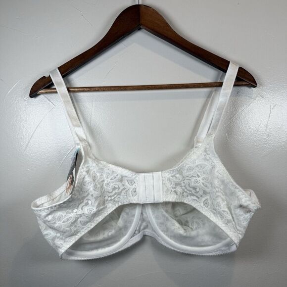 Bali Stretch Lace Underwire Bra Size 42C White NWT Sexy - Picture 8 of 16